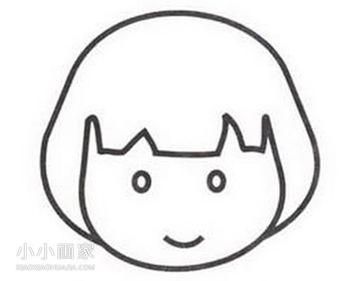 可爱女孩头像简笔画画法图片步骤步骤3
