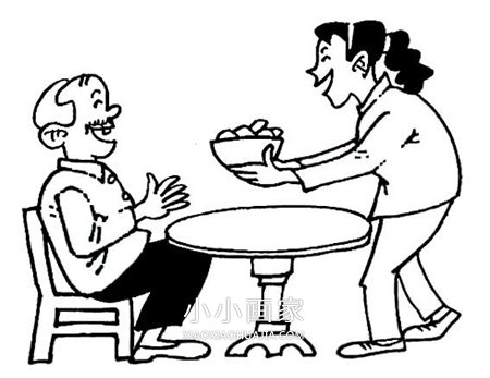 重阳节老人的简笔画画法图片步骤步骤1