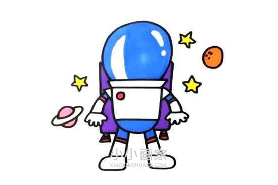 绘本故事帅气宇航员简笔画画法图片步骤