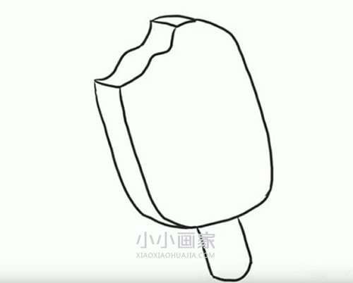 绘本故事咬了一口的雪糕简笔画画法图片步骤