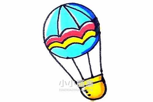 绘本故事彩色热气球简笔画画法图片步骤