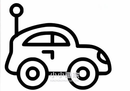 彩色小汽车简笔画画法图片步骤步骤6
