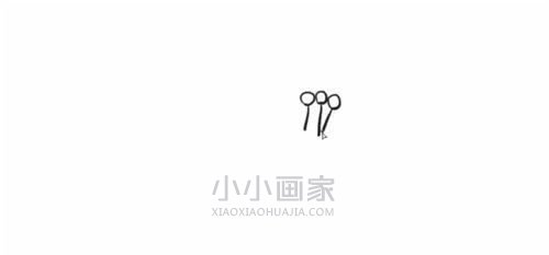黑白山茶花简笔画画法图片步骤步骤2
