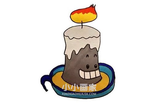 卡通蜡烛简笔画画法图片步骤