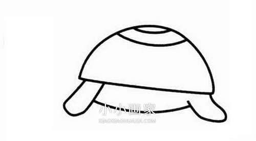 爬行乌龟简笔画画法图片步骤步骤3