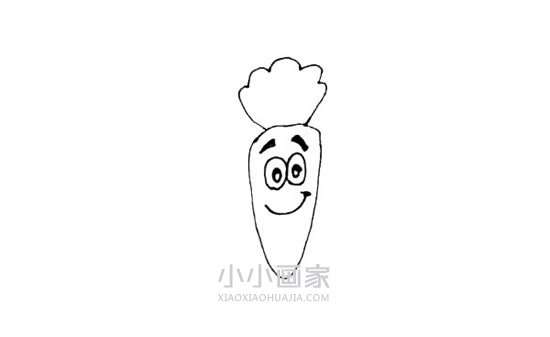卡通萝卜简笔画画法图片步骤步骤4