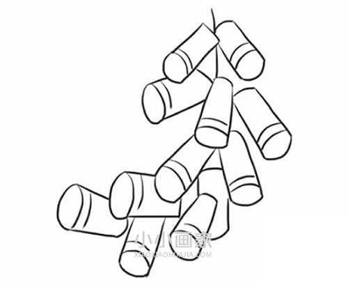 放鞭炮简笔画画法图片步骤步骤4