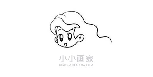 彩色美人鱼简笔画画法图片步骤步骤4