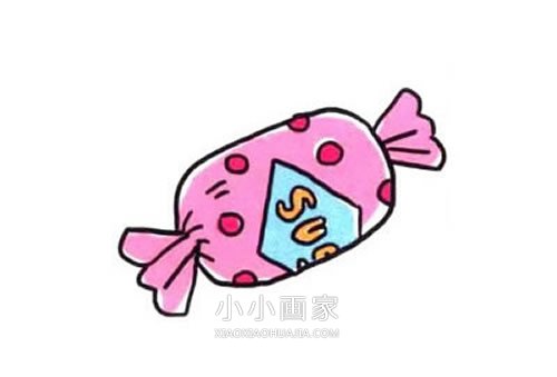 绘本故事彩色糖果简笔画画法图片步骤