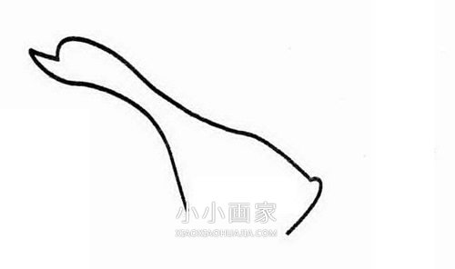 攻击姿势的鹅的简笔画画法图片步骤步骤2