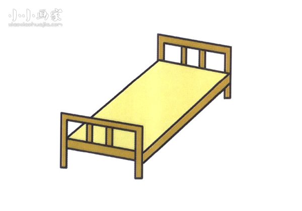 简单床的简笔画画法图片步骤步骤1