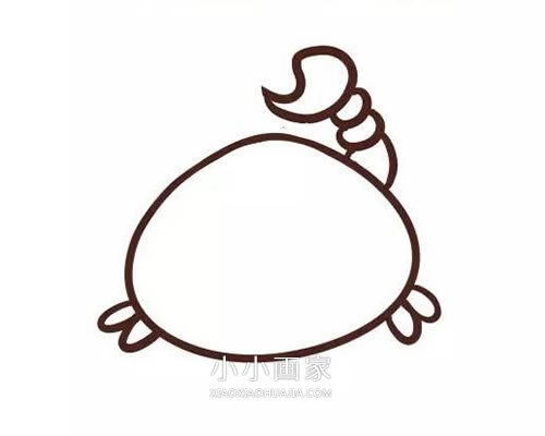 卡通小蝎子简笔画画法图片步骤步骤4