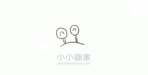 开心螃蟹简笔画画法图片步骤步骤2