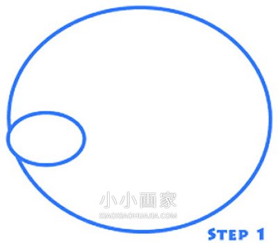 可爱粉红猪简笔画画法图片步骤步骤2