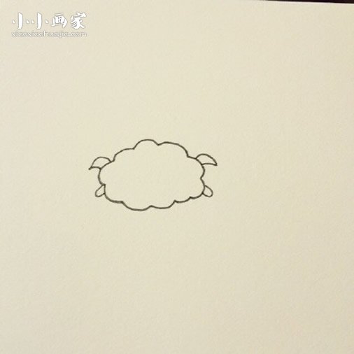 卡通彩色睡觉小绵羊简笔画画法图片步骤步骤4