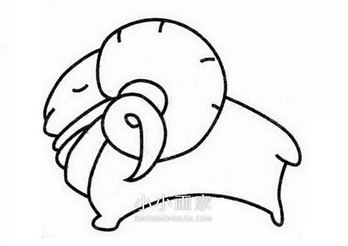 伸脖子的羊简笔画画法图片步骤步骤5