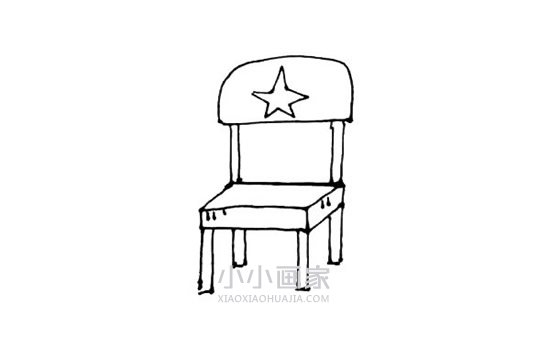 可爱儿童椅简笔画画法图片步骤步骤6