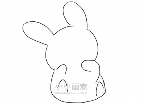 卖萌小兔子简笔画画法图片步骤步骤4
