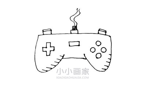 彩色游戏手柄简笔画画法图片步骤步骤7