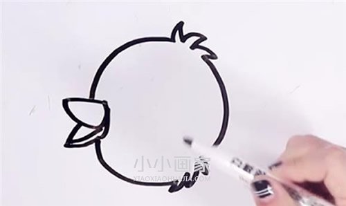 可爱小鸟简笔画画法图片步骤步骤3