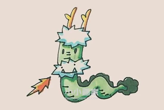 绘本故事卡通神龙简笔画画法图片步骤