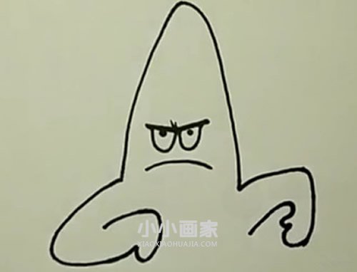 彩色派大星简笔画画法图片步骤步骤4