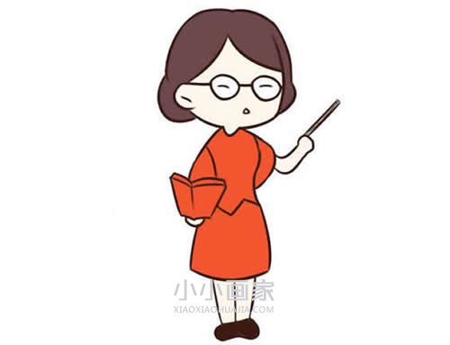 教师节女老师简笔画画法图片步骤步骤1