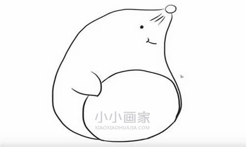 卡通小鼹鼠简笔画画法图片步骤步骤5