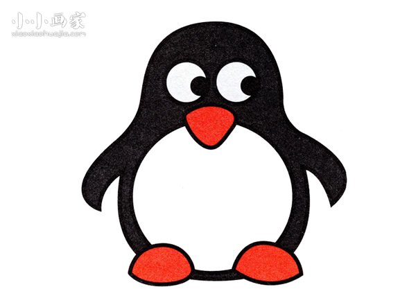 呆萌小企鹅简笔画画法图片步骤步骤1