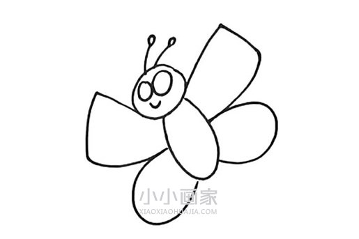 春天花蝴蝶简笔画画法图片步骤步骤4