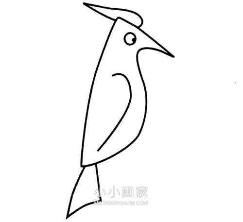 简单的啄木鸟简笔画画法图片步骤步骤1