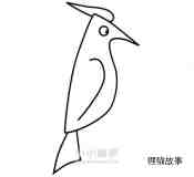 简单的啄木鸟简笔画画法图片步骤步骤1