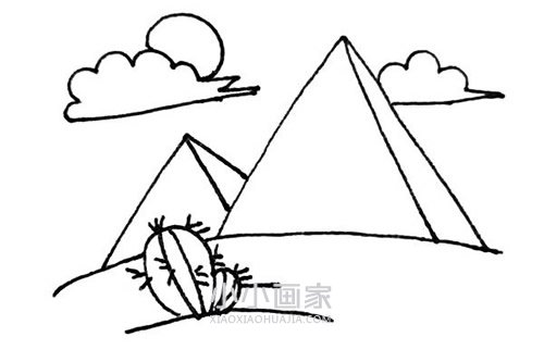 彩色金字塔简笔画画法图片步骤步骤6