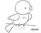 绘本故事停在电线上的小鸟简笔画画法图片步骤
