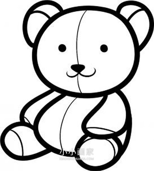 绘本故事小熊布偶的简笔画画法图片步骤