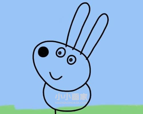 小兔瑞贝卡简笔画画法图片步骤步骤6