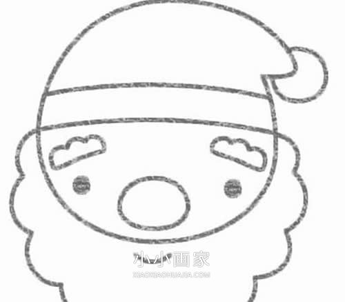 忧郁的圣诞老人简笔画画法图片步骤