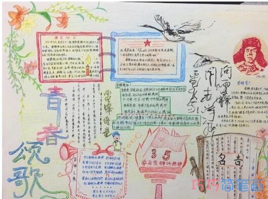 关于五四青春颂五四运动手抄报怎么画简单又好看步骤1