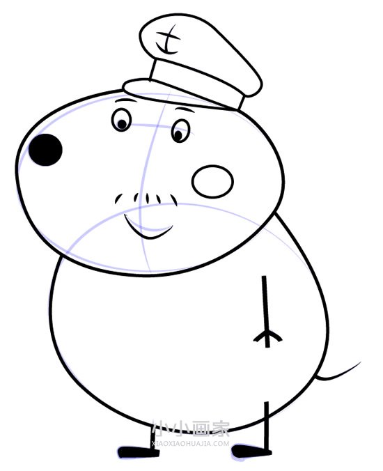 小狗丹尼爸爸简笔画画法图片步骤步骤8