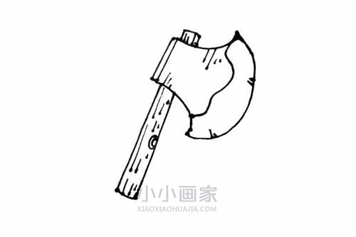 彩色斧头简笔画画法图片步骤步骤7