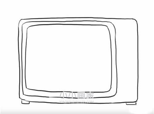 老式电视机简笔画画法图片步骤步骤4