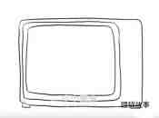 老式电视机简笔画画法图片步骤步骤4