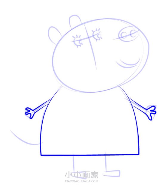 斑马佐伊的妈妈简笔画画法图片步骤步骤6