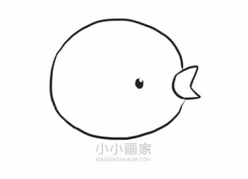 停在电线上的小鸟简笔画画法图片步骤步骤3