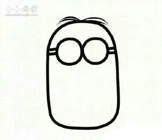 可爱彩色小黄人简笔画画法图片步骤步骤4