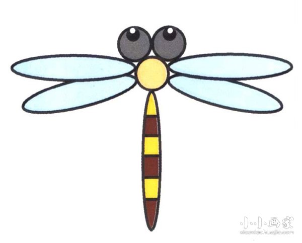 蜻蜓简笔画画法图片步骤步骤1