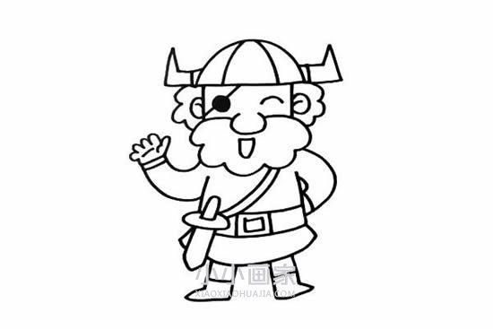 维京海盗简笔画画法图片步骤步骤5