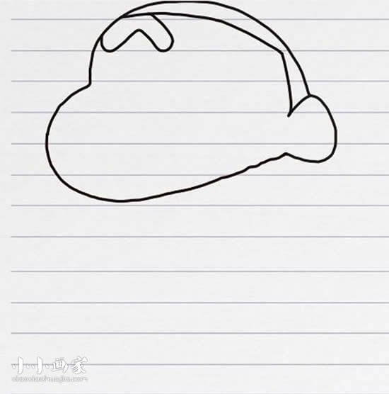 彩色蜡笔小新简笔画画法图片步骤步骤3