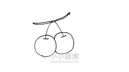 红色樱桃简笔画画法图片步骤步骤4