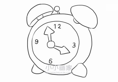 黑白闹钟简笔画画法图片步骤步骤1